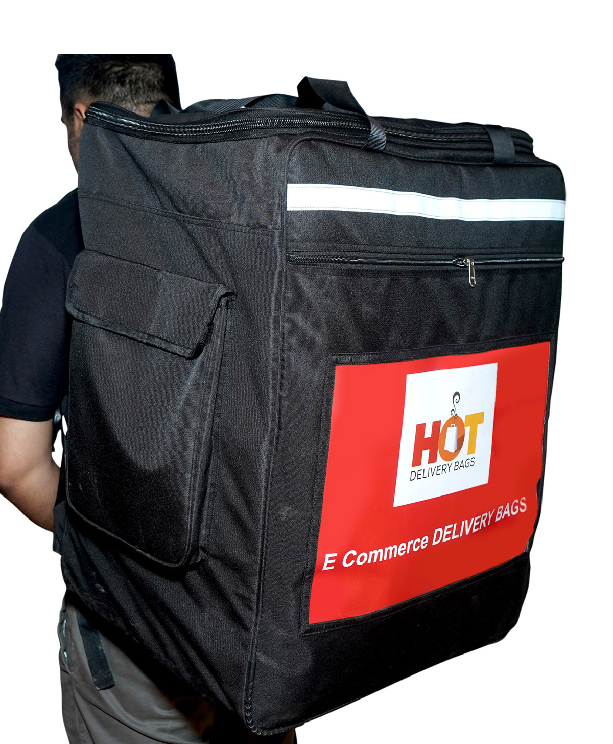 Delhivery Polyester Black Courier Delivery Bikes Bag, Size/Dimension: 16x14  Inch at Rs 850/piece in Gurgaon